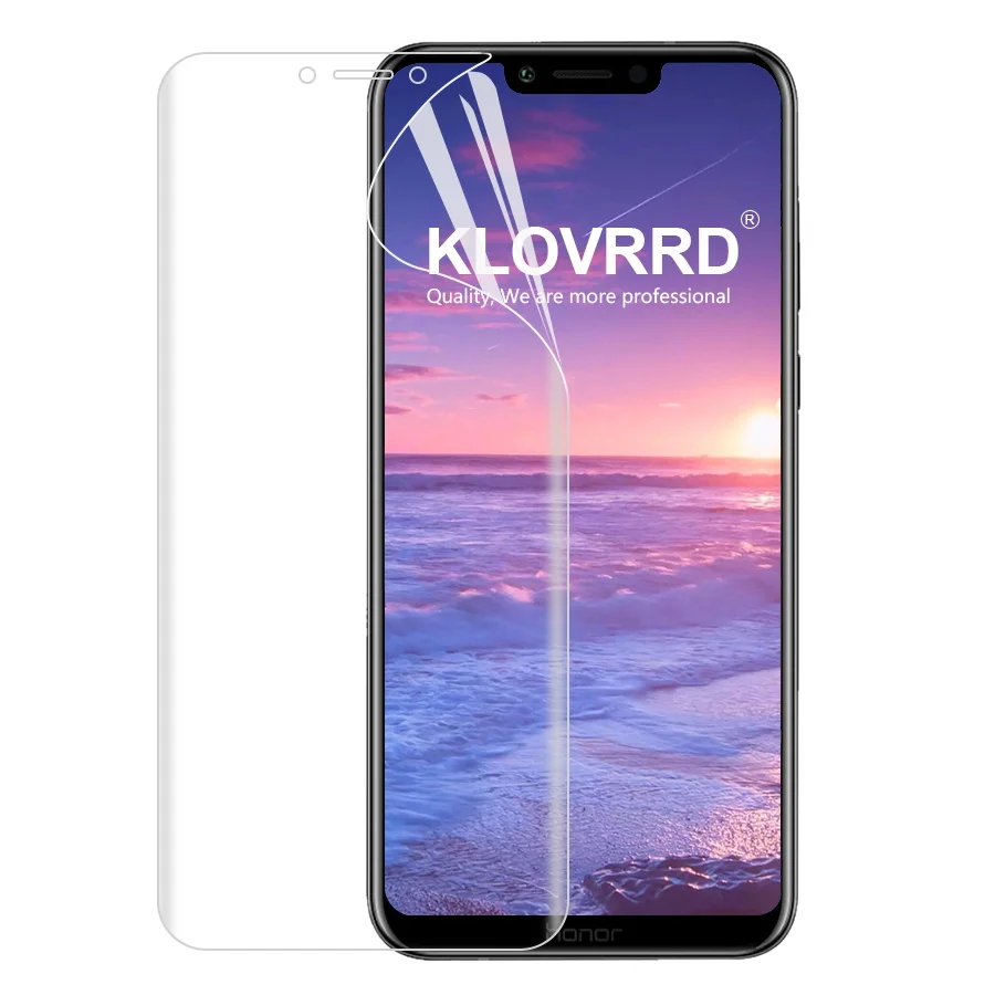 Передний + мягкая накладка на заднюю панель из фильма для huawei Honor Play Экран полная