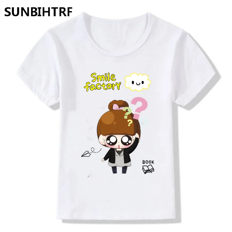 2018 детские милые футболки с круглым вырезом и короткими рукавами рисунком для