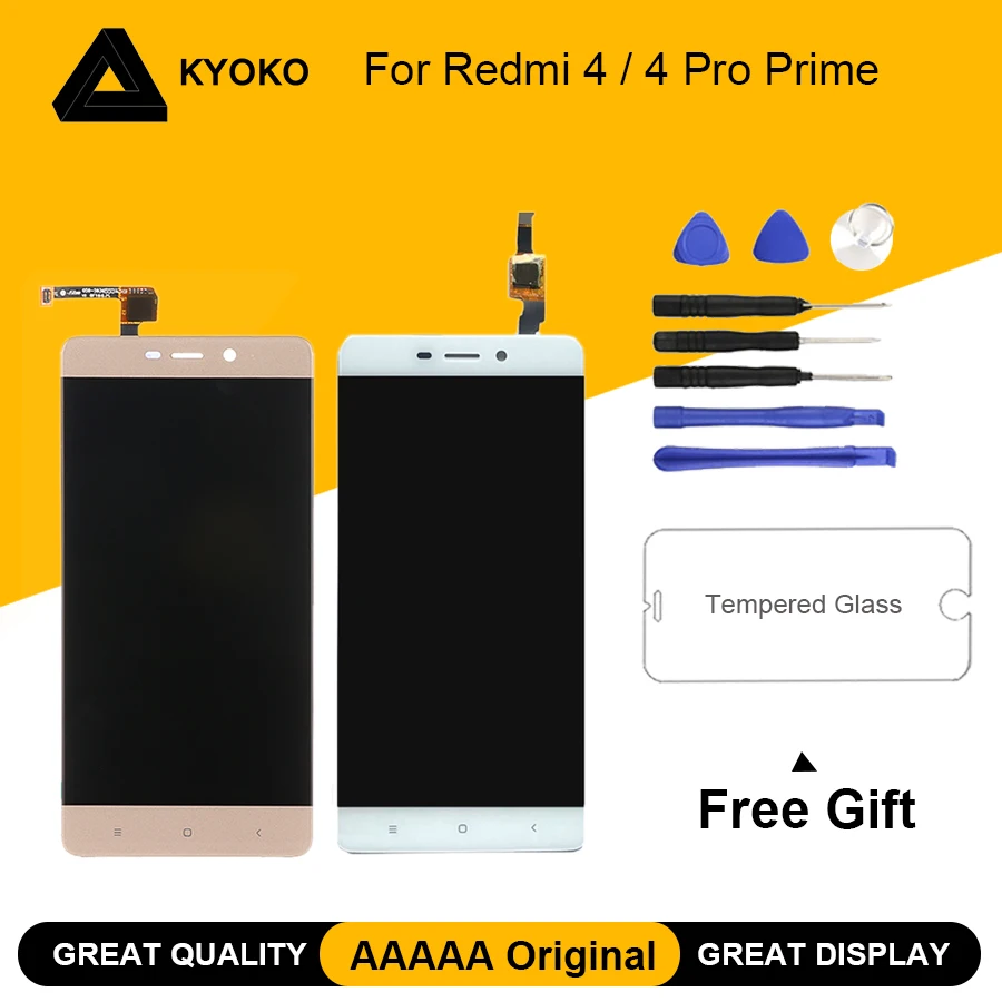 AAAAA Оригинальный ЖК-для Xiaomi Redmi 4 ЖК-дисплей сенсорный экран замена дигитайзер