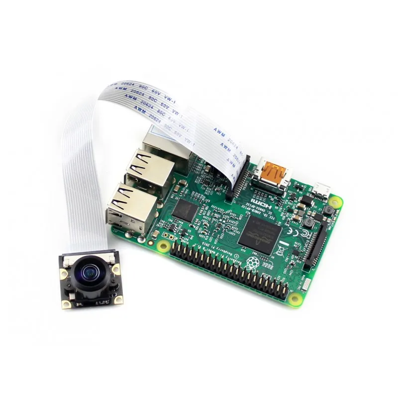 Waveshare Новый Raspberry Pi Комплект модуля камеры (J) для RPi 3B/2B/B + объектив рыбий глаз 222
