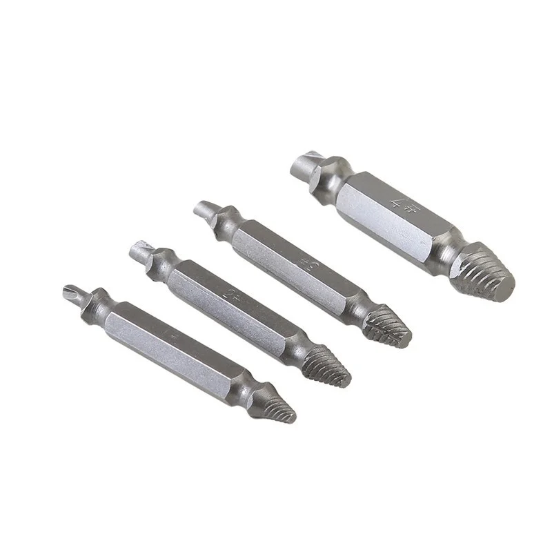 S2 4pcs Damaged Screw Extractor Breakage Bolt Slider Removal Tool Batch Broken Wire Drill Set | Инструменты