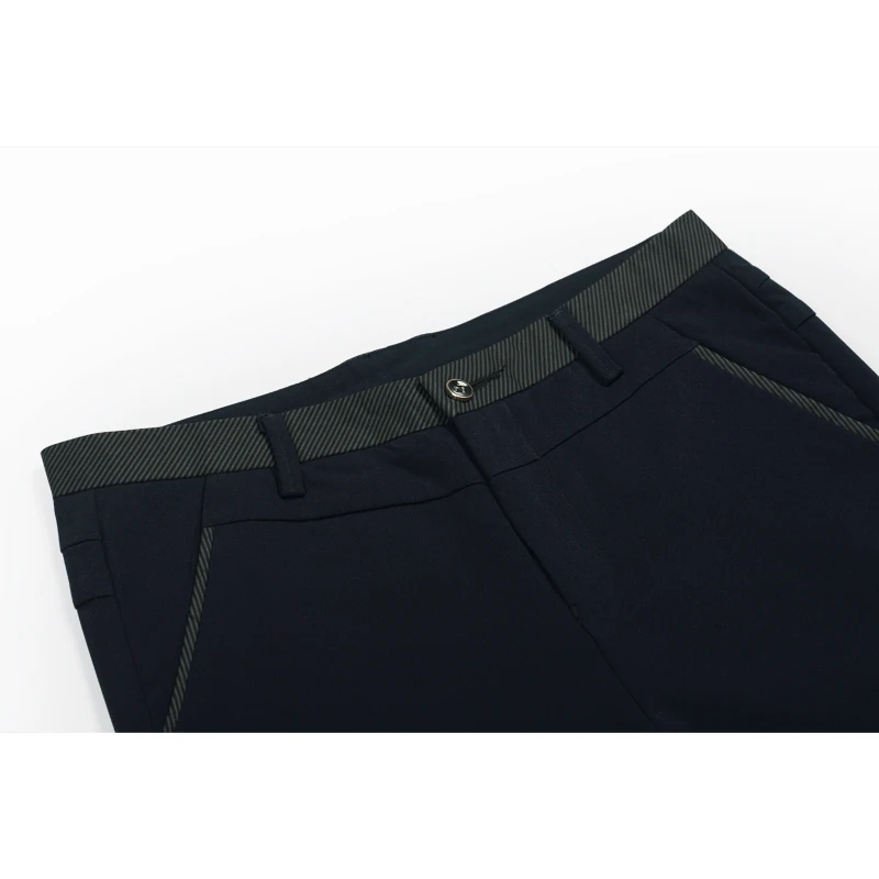 Мужские длинные брюки Enjeolon черные повседневные на молнии KZ6112 | Мужская одежда