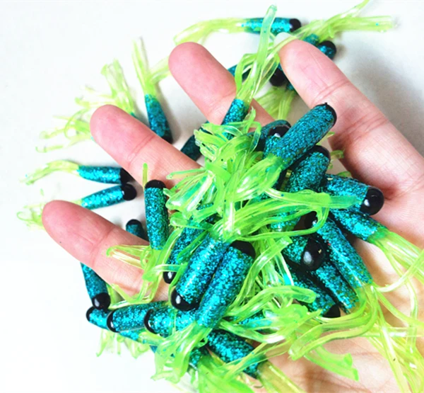 Бесплатная доставка 200 шт. приманки для рыбалки в виде червя с мягкой юбкой