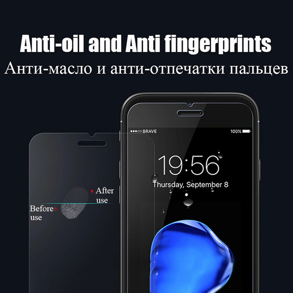 2 шт./лот закаленное стекло для iPhone 6 s защитное X 10 7 8 Plus 5 5S 5C SE 4 стекло|Защитные