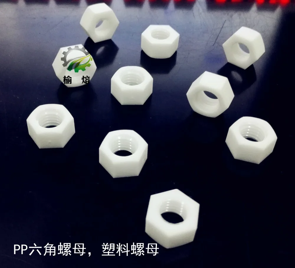 

M3 M4 M5 M6 M8 M10 M12 M14 M16 M18 M20 M24 White PP Plastic Hexagon Nuts Metric Thread Hex Nut