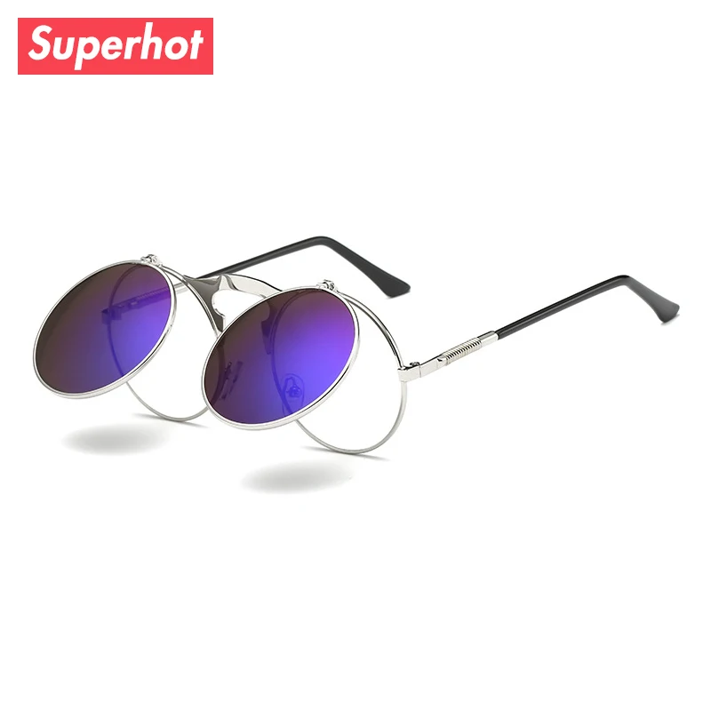 Очки superhot Ретро винтажные металлические круглые солнцезащитные очки с