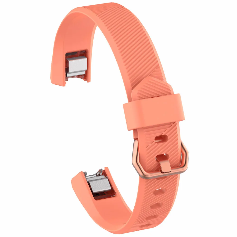 Для Fit bit Ace Alta высококачественный мягкий силиконовый безопасный регулируемый ремешок для часов сменный Браслет - Цвет: Orange L