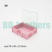 original 3 pink component storage box ic square components boxes smt smd wentai combination boxes plastic case 100pcslot