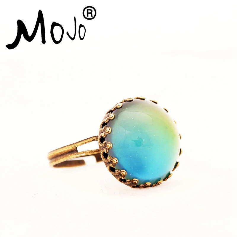 Новое модное цыганское богемное круглое кольцо меняющее цвет настроение чувства