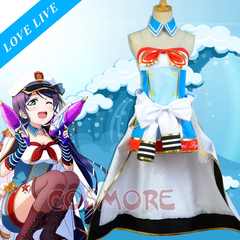 Костюм Моряка LoveLive Love Live Tojo Nozomi Темно Синяя Униформа для девочек морской аниме