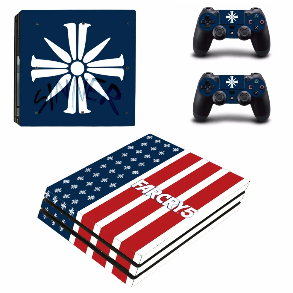 Съемная наклейка с изображением дальнего плача Farcry 5 PS4 Pro для консоли Sony PlayStation 4 и