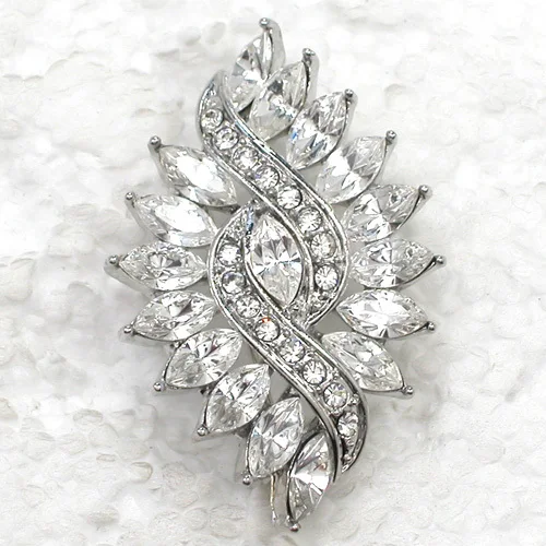 

Wedding party brooch pendant Marquise Clear Rhinestone Flower Pin brooches C597 A