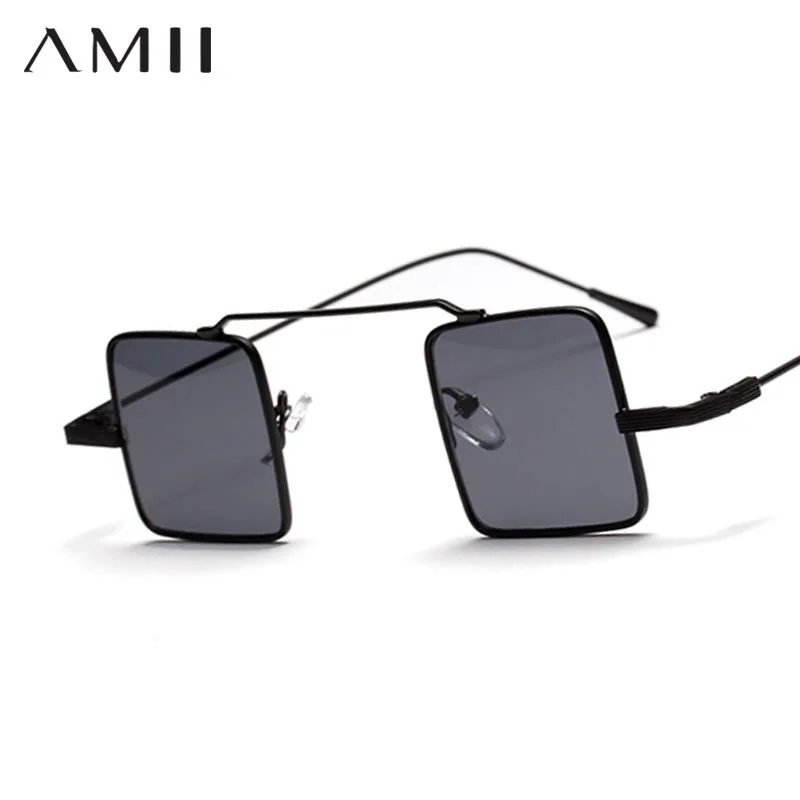 AMII Новый FashionWo Для мужчин солнцезащитные очки элегантные прямоугольник металла