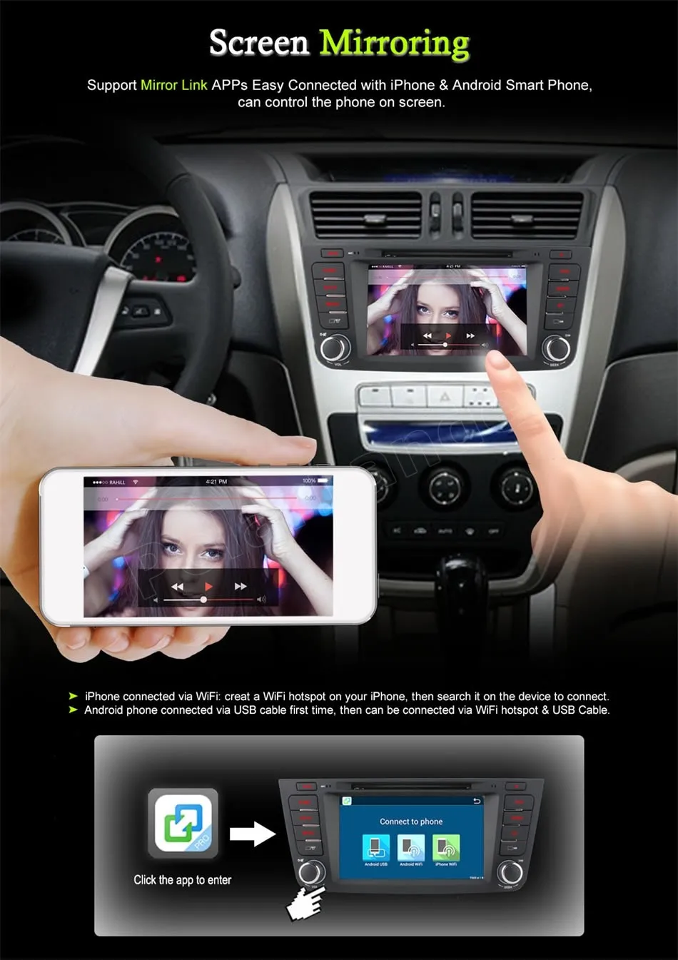 2 Din 7 дюймовый автомобильный видеоплеер DVD радио GPS навигация Wi Fi Авто Аудио Bluetooth