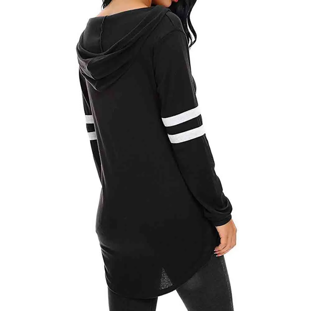 Женский однотонный свитшот с v-образным вырезом на Хэллоуин повседневный пуловер