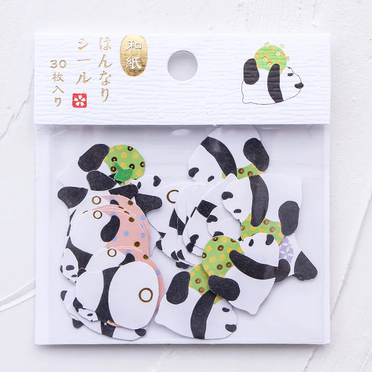

30PCS/lot New Cute Creative Rabbit Panda Paper Sticker Bag DIY Diary Planner Decoration Sticker Album Scrapbooking Stationery