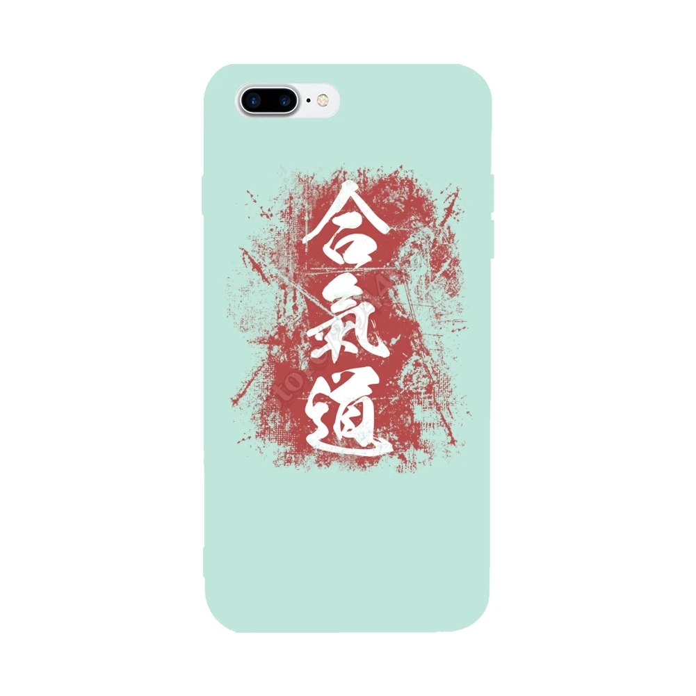 Aikido Japanese Kanji For Iphone X Case Soft TPU Colorful Novelty Ultra-thin Glaze 6S 6 7 8 Plus 4.7 5.5 Inch |