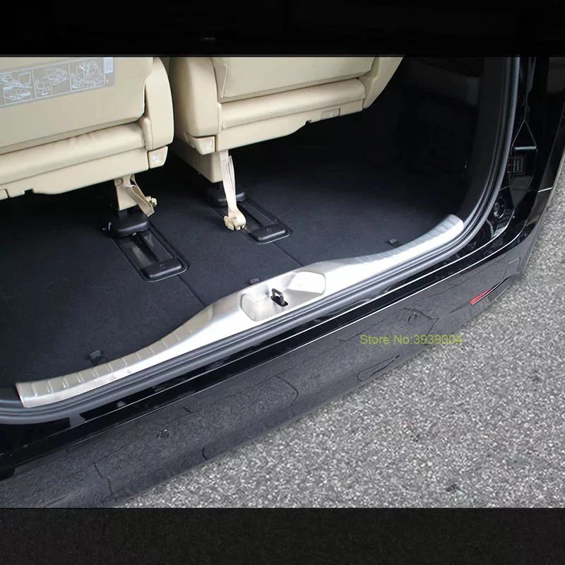 

Для TOYOTA Alphard 2015-2018 1 шт. из нержавеющей стали багажник автомобиля внутренний задний багажник бампер педаль панель Крышка Стайлинг автомобиля