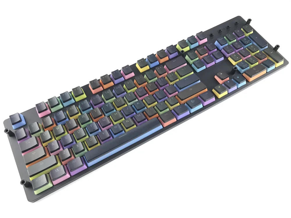 Крутая джазовая подсветка двойная съемка радуги градиент PBT пудинг Keycap OEM профиль keycaps для механической клавиатуры MX переключатели