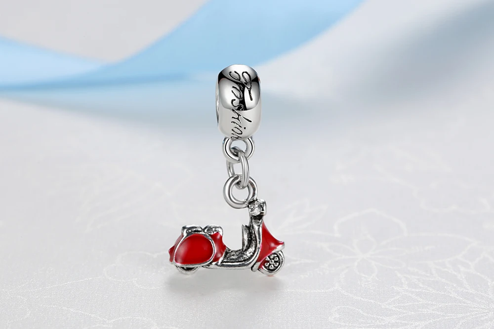 Женский кулон с Красной глазурью nbsapeng посеребренный из бусин DIY подходит для