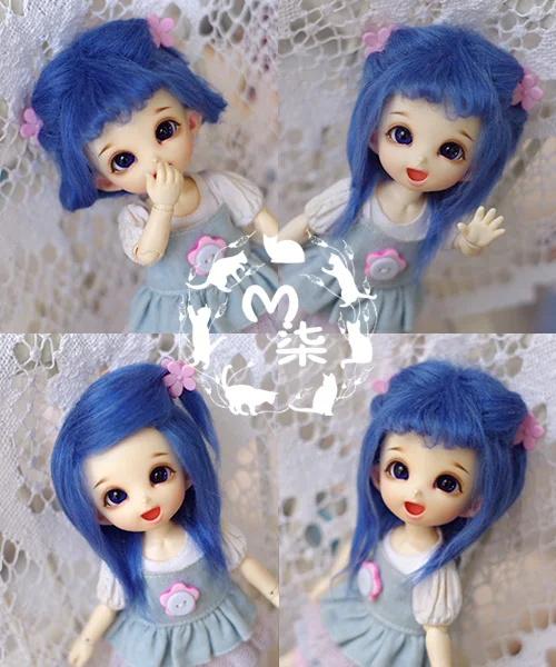 Новый 1/12 3 4 дюймовый 9 10 см 1/8 5 дюймов (12 см) Высота каблука 14 BJD голубой плюшевый