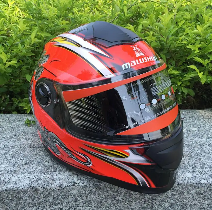 Для MALUSHUN с двойными линзами мотоциклетный полный шлем четыре сезона