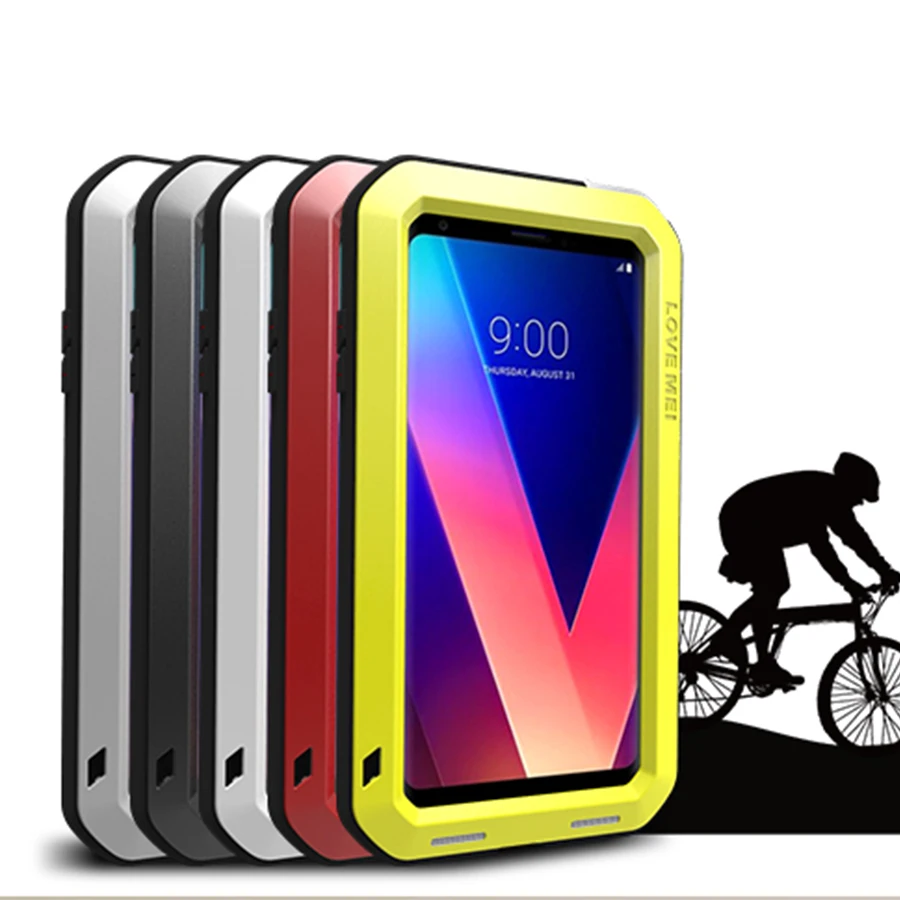 Брендовый чехол Love Mei для LG V30 V35 V40 V50 ThinQ металлический противоударный телефона Plus