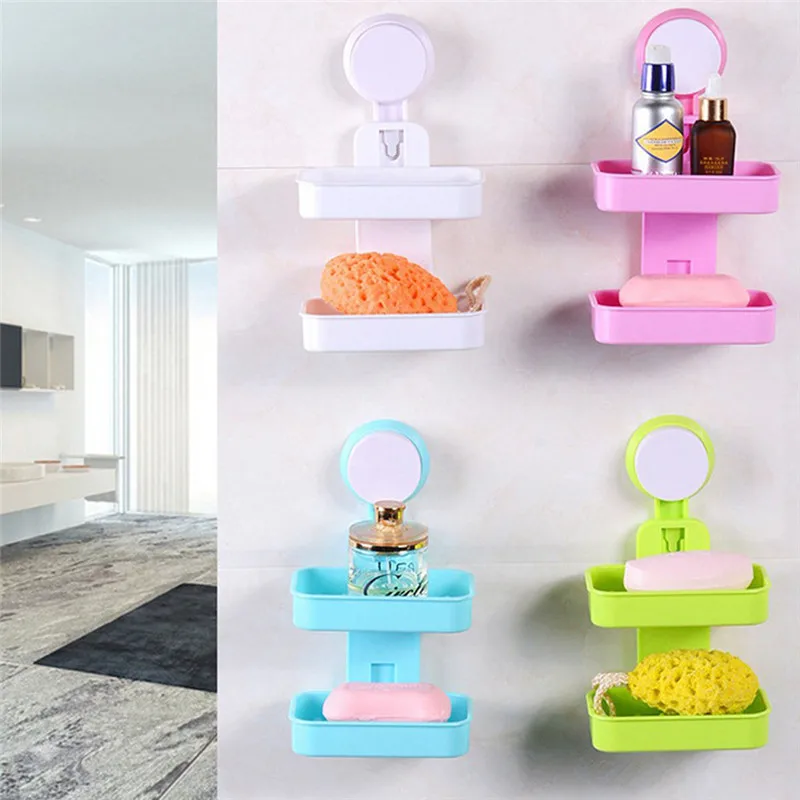 Многоцветный мыльница Sucker держатель Кухня инструменты дома Аксессуары для