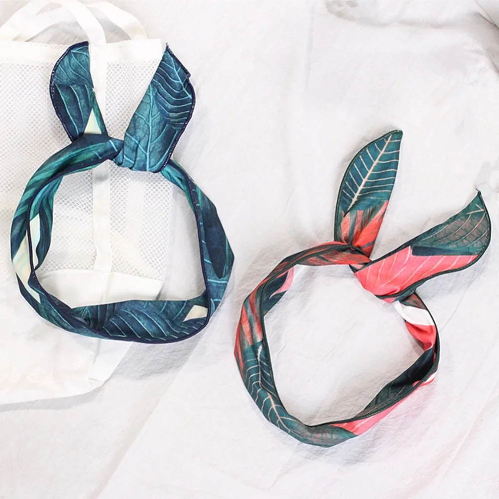 1 шт. элегантный цветок кроличьи уши повязка на голову из металлической проволоки