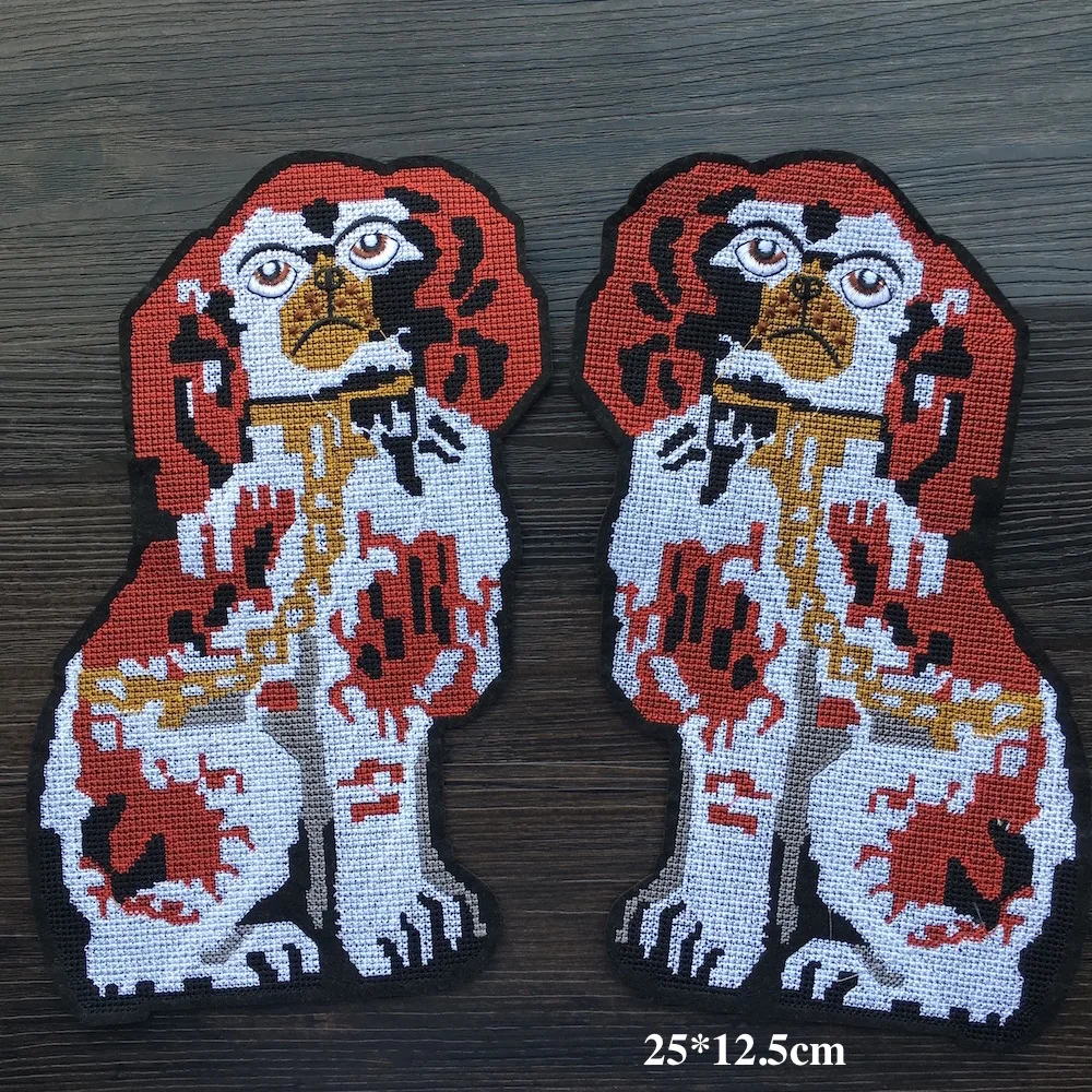 Модные брендовые нашивки с рисунком больших собак ананасов цветов вышитые