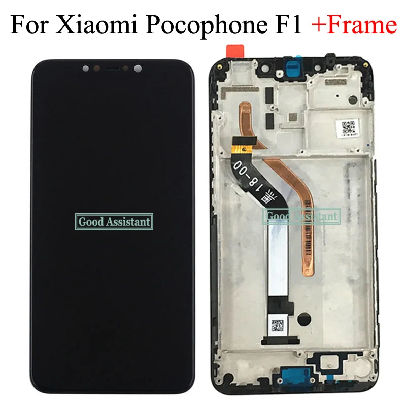 100% протестированный ЖК дисплей 6 18 дюйма для Xiaomi Pocophone F1 + дигитайзер сенсорного