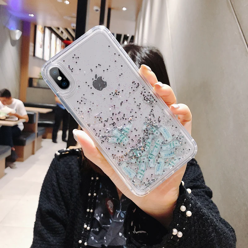 GURIOO светлый блестящий чехол для iPhone 7 8 6 6s Plus Чехлы X XR XS Max кошка PC + ТПУ зыбучий