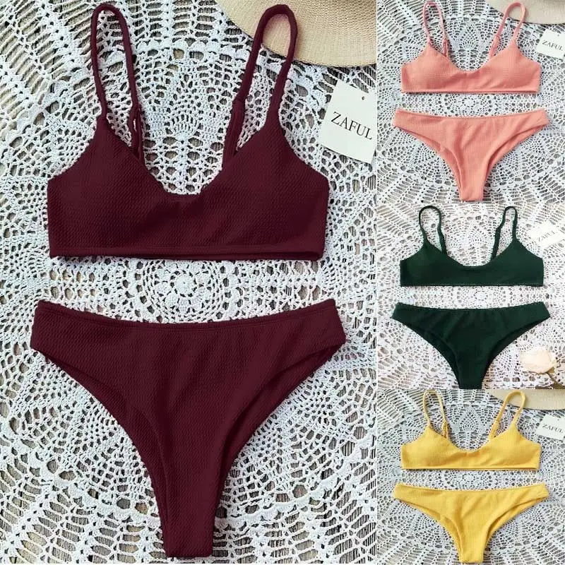 Женский купальник с чашками пуш ап и заниженной талией|beachwear swimwear|beachwear womenbeachwear