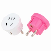 us au to eu plug 1pc usa aus to euro europe travel wall ac power plug wall charger outlet adapter converter 2 round pin socket