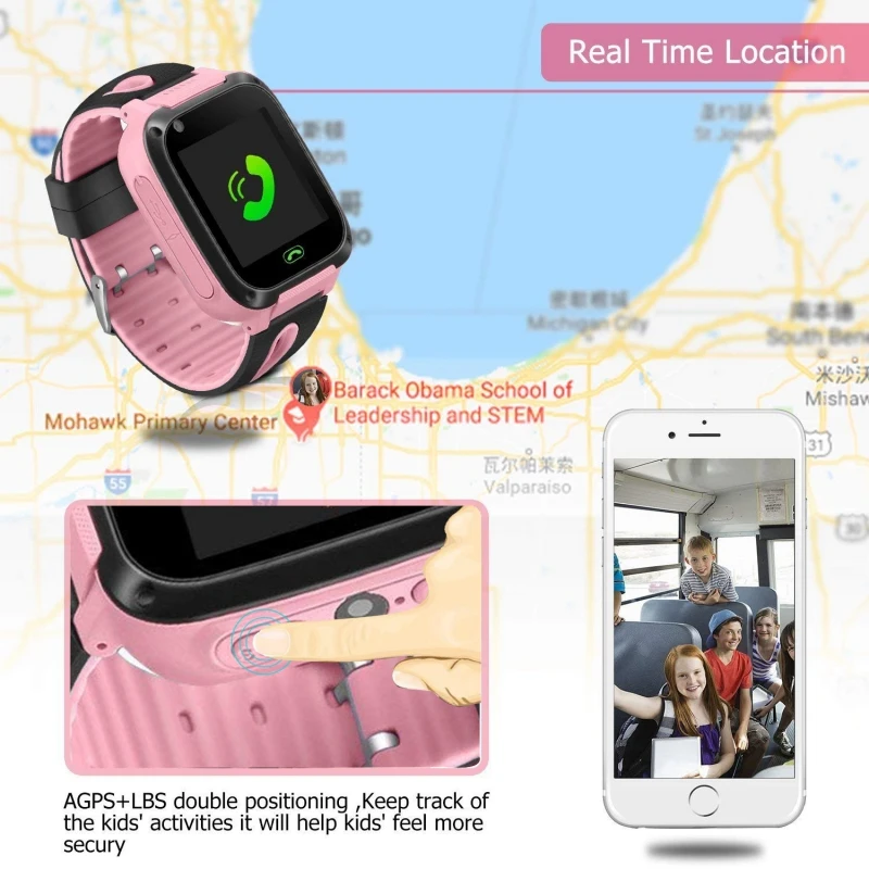 Детские умные часы, gps часы, монитор артериального давления, SIM карта, трекер звонков, детский фотоаппарат, SOS, анти-потеря, умные часы для детей