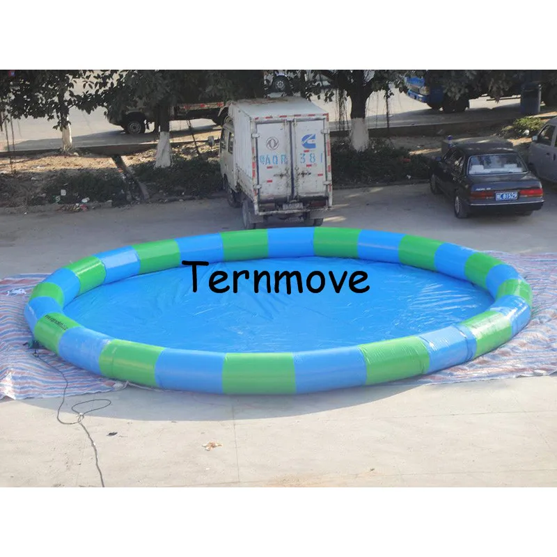 Надувные круглые наземные бассейны для водных прогулок большой плавательный