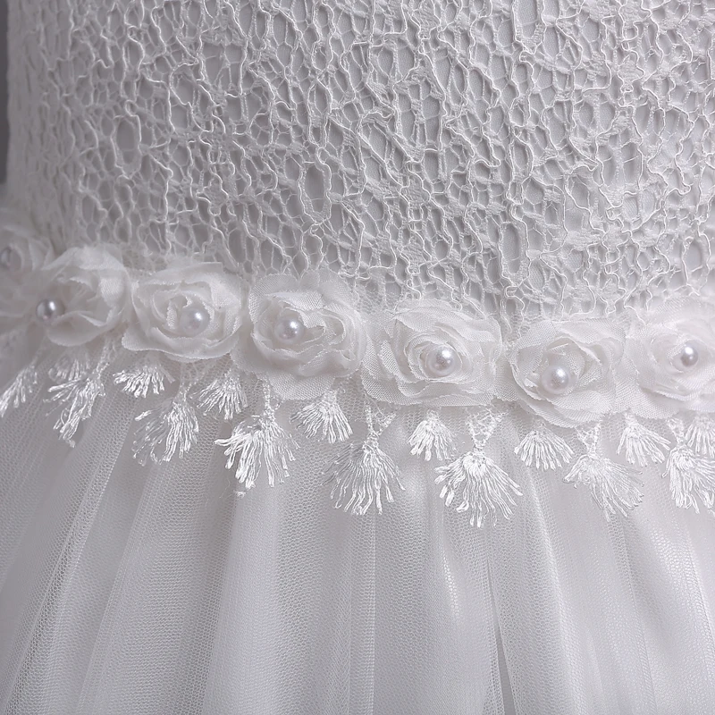 Girl Dress Christmas Sleeveless Embroidery Lace Baby Summer 2018 elegant Princess Party girls Wedding Flower dresses | Детская одежда и