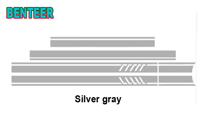 Silver gray 6 шт./лот наклейка на кузов автомобиля для Mercedes Benz GLA GLC CLA 45 AMG W176 c117 W204 W205 C63 - Название цвета: Silver gray