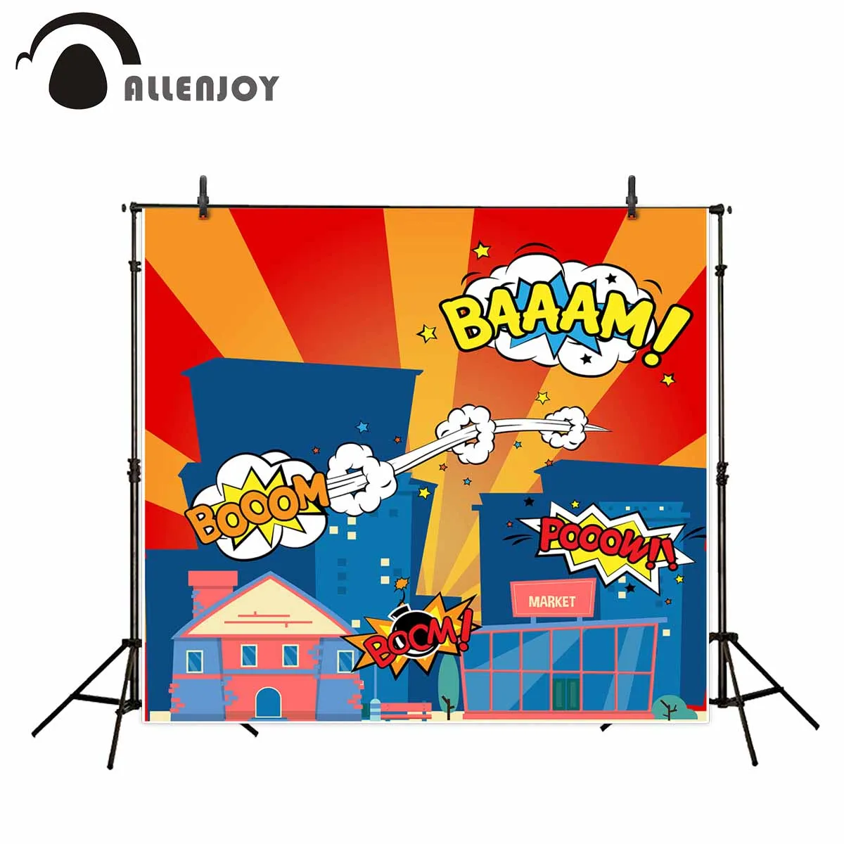 Allenjoy фон для фотосъемки детей супер герой Фон здания детской вечеринки бум