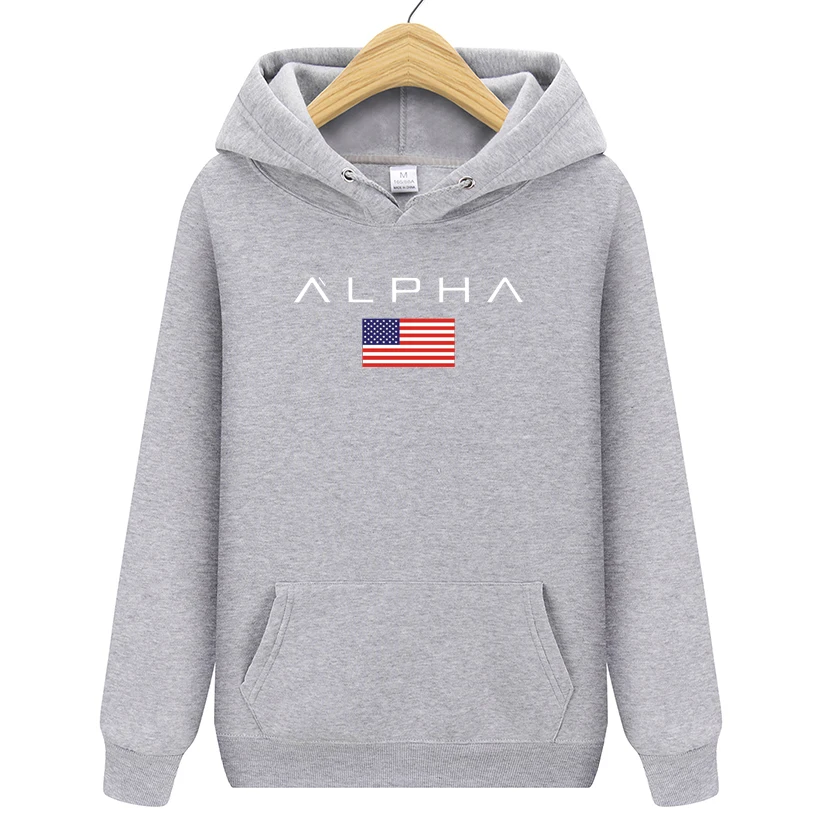 Модные мужские толстовки ALPHA, повседневная мужская одежда, уличная одежда, пуловер с капюшоном, толстовки, большие размеры, бренд, мужская Толстовка