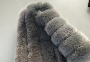 gray Wmwmnu, длинный рукав, зимнее женское пальто с искусственным мехом, куртка, меховое пальто, женская одежда, толстое теплое пальто из лисьего меха размера плюс 4XL - Цвет: gray