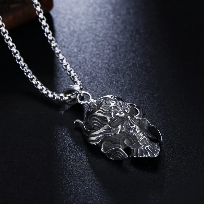 В стиле панк ад кулон Цепочки и ожерелья череп Титан Сталь Для мужчин Ожерелья