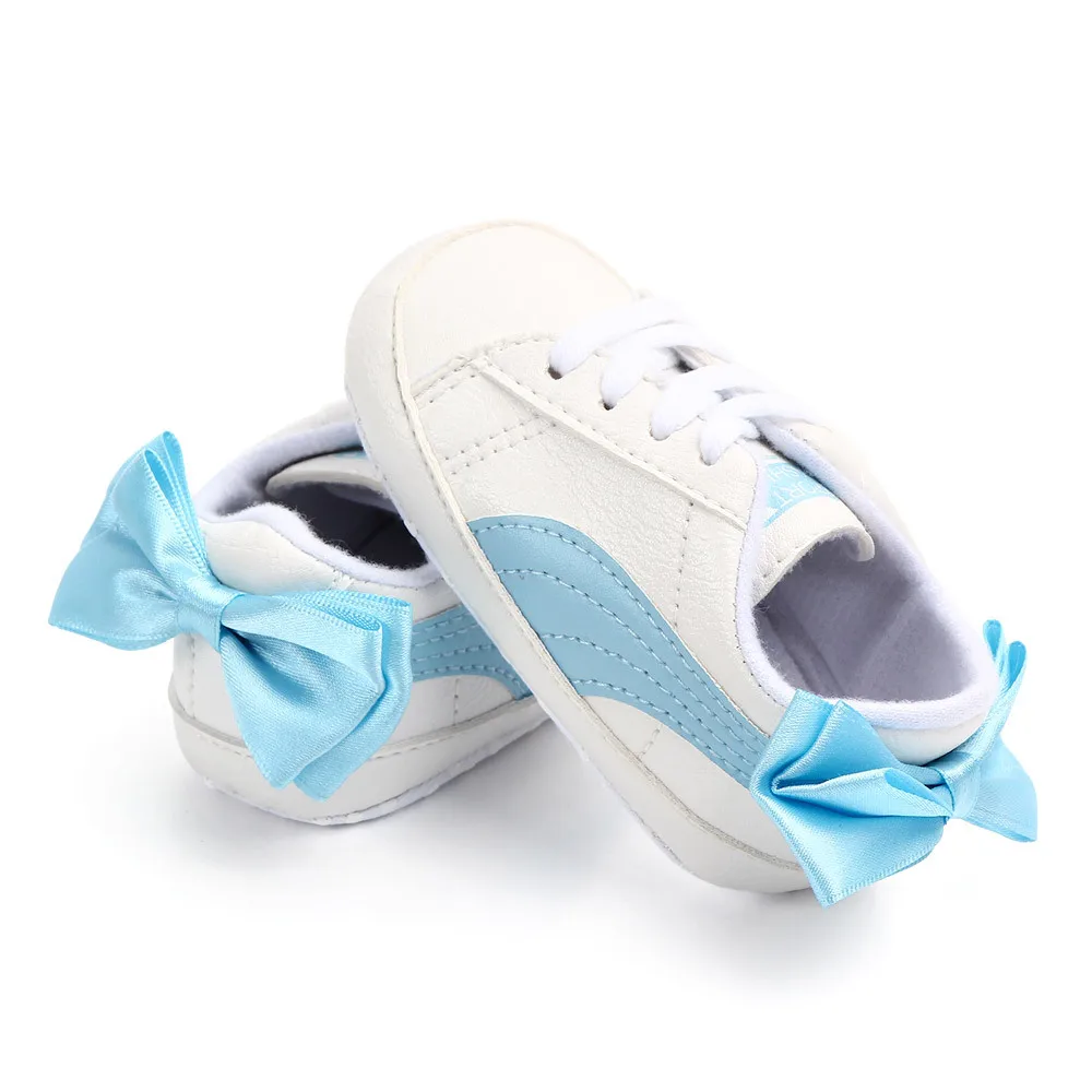 dkDaKanl Soft Soles BabY White Shoes 0-2 Years Anti Slip Newborn Crib Ventilate PU For Pre Walk Infant Toddler |