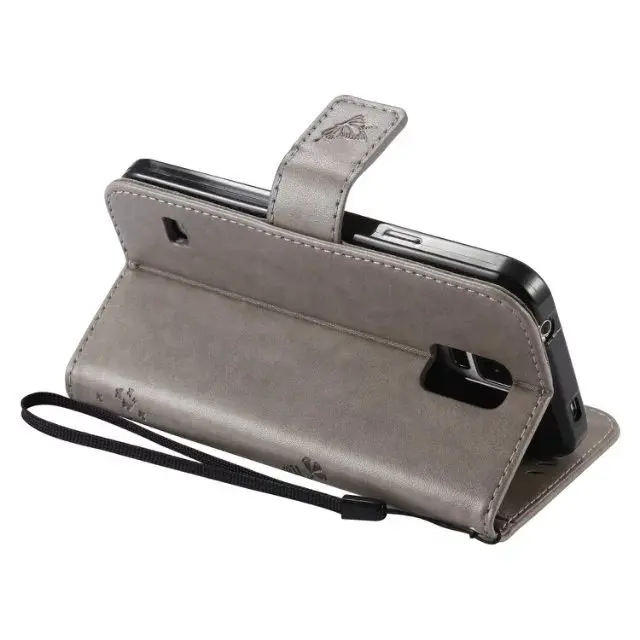 Разноцветная Pattern Серый Тиснение Слот Для Карты Бумажник PU Кожа Стенд Флип Дело