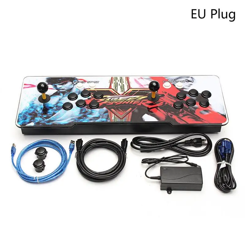 EU plug Pandora Box 6s 1388 в 1 Ретро видеоигры двойные палочки игровой автомат свет Pandora игры - Цвет: EU plug