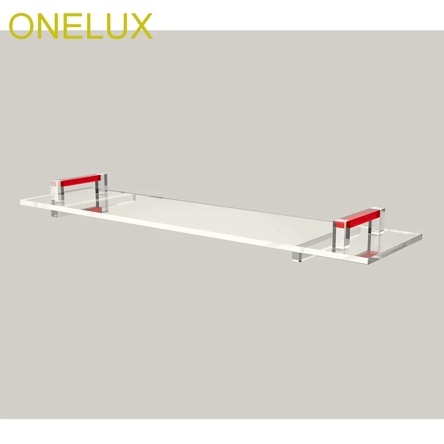 ONELUX 2018 новый акриловый лоток для Ванной Caddy Lucite стойка ванной комнаты с цветными