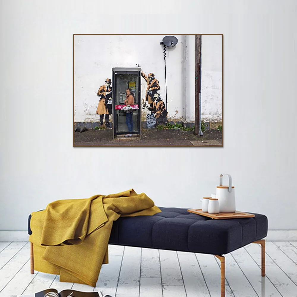 Banksy граффит Irony монитор людей плакаты и принты настенные картины для гостиной
