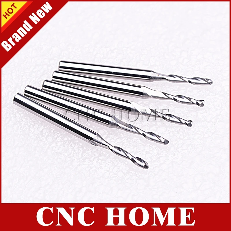 10 шт. CED 2 мм карбидные двойные канавки сферические концевые фрезы спиральные для