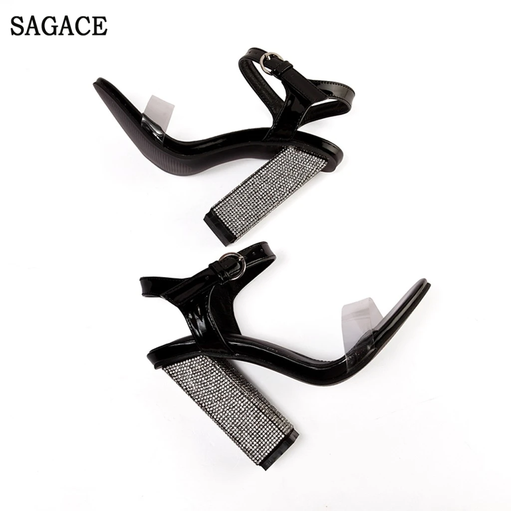 Новинка женские вечерние прозрачные сандалии SAGACE из ПВХ на высоком каблуке с