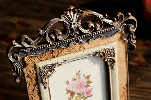 Дворцовая винтажная фоторамка из смолы стерео домашний декор потертый шик 6